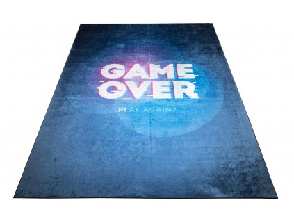 Dětský koberec Emma Kids - game over - modrý
