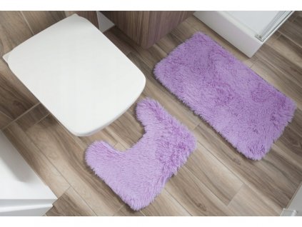 Set plyšových koupelnových předložek BEST - fialový