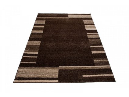 Kusový koberec Ostrava - moderna 1 - tmavě hnědý