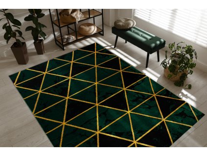 Moderní koberec Easy - triangl 1 - zelený