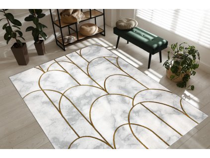 Moderní koberec Easy - mramor 4 - krémový
