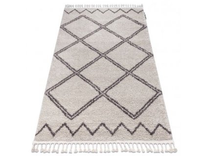 Koberec se střapci Herbert - dlouhý vlas 4 - krémový