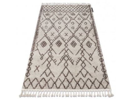 Koberec se střapci Herbert - dlouhý vlas 9 - krémový