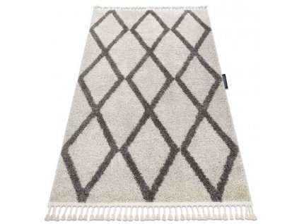 Koberec se střapci Herbert - dlouhý vlas 1 - krémový