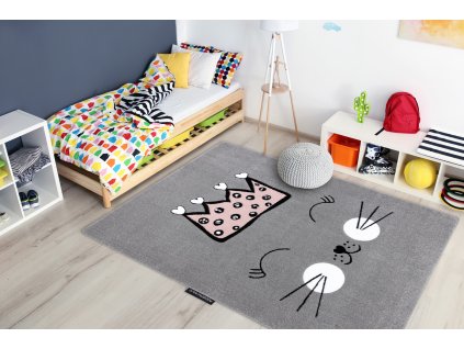 koberec KINDER - kočička 1 - šedý