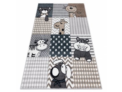 Skvělý dětský koberec FUNNY - zvířátka 2 - multicolor
