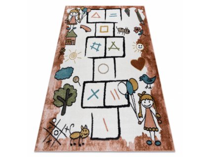 Skvělý dětský koberec FUNNY - skákací panák 2 - růžový