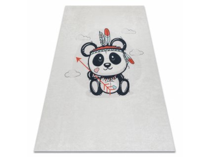 Dětský kusový koberec BAMBINO - panda - krémový