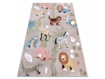 Skvělý dětský koberec FUNNY - safari 1 - béžový