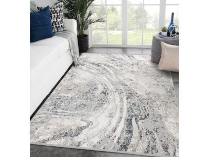 Moderní koberec Lust - kresba 1 - šedý
