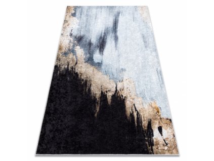 Pratelný koberec Romi - abstrakt 3 - modrý/zlatý