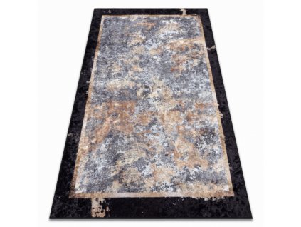 Pratelný koberec Romi - abstrakt 1 - černý