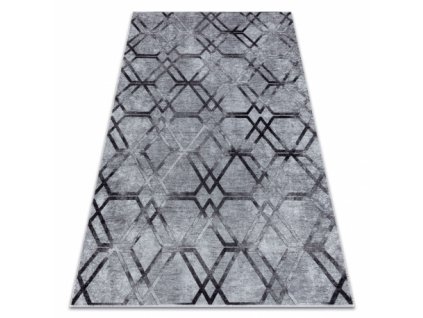 Pratelný koberec Romi - geometrické tvary - šedý