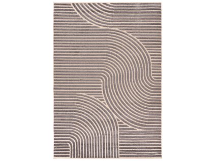 Moderní koberec Modysa - vzor 3 - hnědý