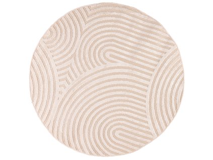 Kulatý koberec Modysa - vzor 1 - krémový
