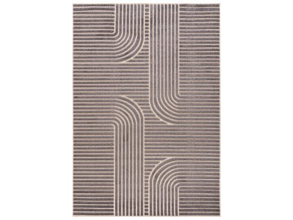 Moderní koberec Modysa - vzor 2 - hnědý