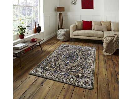 Krásný koberec Alfa s perským vzorem - hnědý