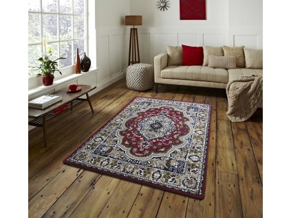 Krásný koberec Alfa s perským vzorem - červený
