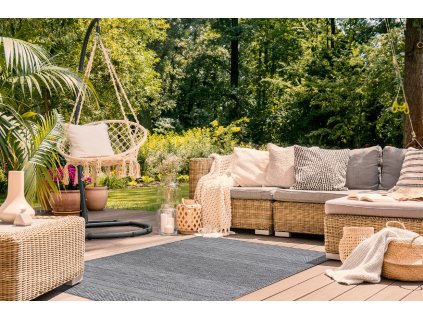 Odolný koberec Sisi Loft - pruhy - šedý