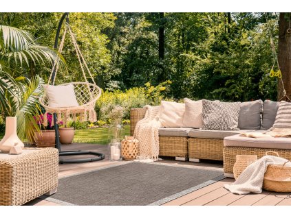 Odolný koberec Sisi Floorlux - rám - krémová/hnědá