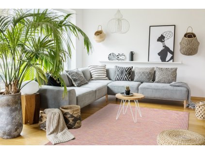 Odolný koberec Sisi Patio - jednobarevný -  růžový