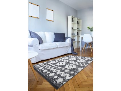 Moderní koberec Sisi Eco Boho - vzory - šedý
