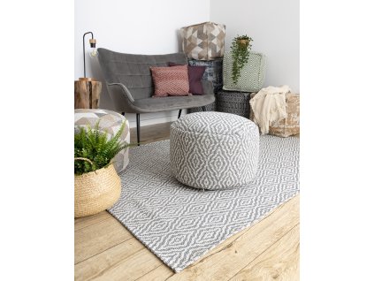 Ododlný koberec Sisi Eko Casa - kosočtverce - šedý
