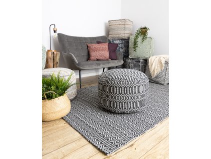 Ododlný koberec Sisi Eko Casa - očka - černý