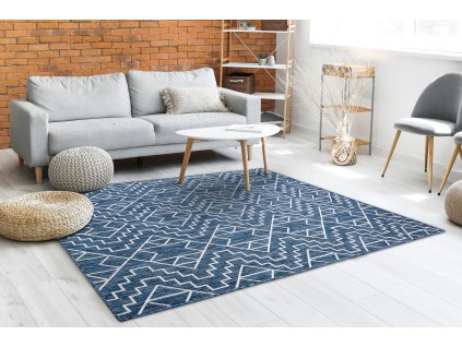 Odolný koberec Sisi Sion - vzor 2 - modrý