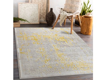 Moderní koberec ELEGANT - ornament 6 - krémová/zlatá