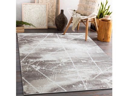 Moderní koberec ELEGANT - čáry 1 - béžová/krémová