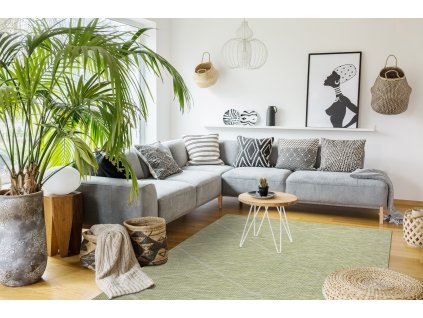 Odolný koberec Sisi Patio - kosočtverce 1 - zelený