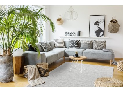 Odolný koberec Sisi Patio - rám - šedý