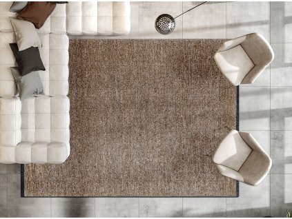 Moderní koberec Simple - jednobarevný - tmavě béžový