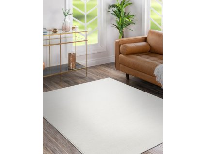 Kusový jednobarevný koberec SOFTY - krémový ivory