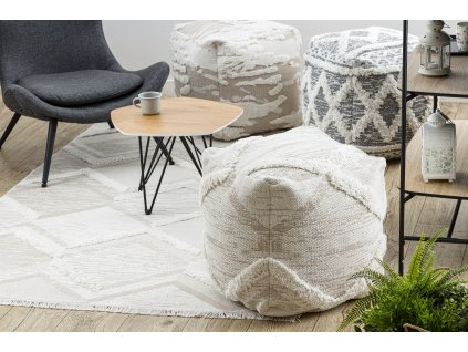 Moderní koberec Sisi Eco Moroca - vzor 2 - krémový