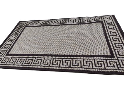 Bezvlasý koberec RADCO - domů i ven 9 - černý/šedý