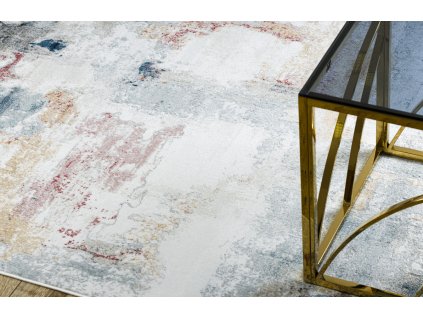 Vintage koberec Dustin s třásněmi - abstrakt 3 - béžový/žlutý