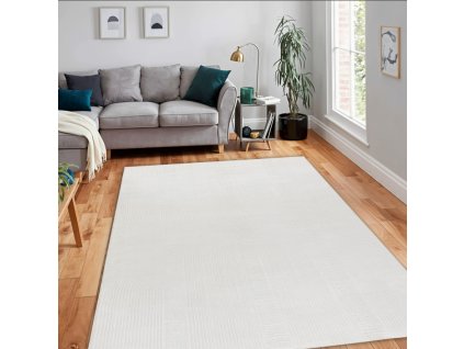 Moderní koberec Balancia - vzor 6 - krémový