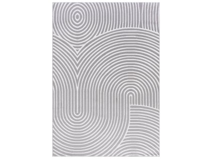 Moderní koberec Hellen - vzor 2 - šedý/bílý