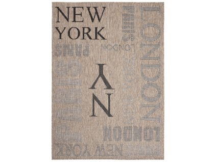 Moderní koberec MESSY - vzor 14 - hnědý