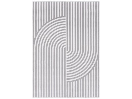 Moderní koberec Hellen - vzor 4 - šedý/bílý