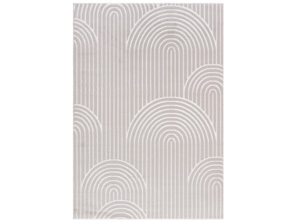 Moderní koberec Hellen - vzor 1 - béžový/bílý
