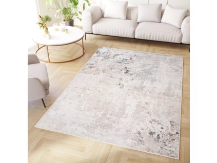 Moderní koberec Devon - abstrakt 7 - béžový/šedý