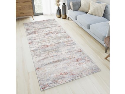 Běhoun na míru Portland - abstrakt 6 - oranžový/šedý