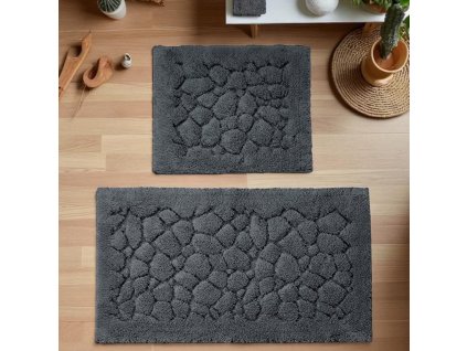 Sada koupelnových koberečků BOSTON 10 - grafitová