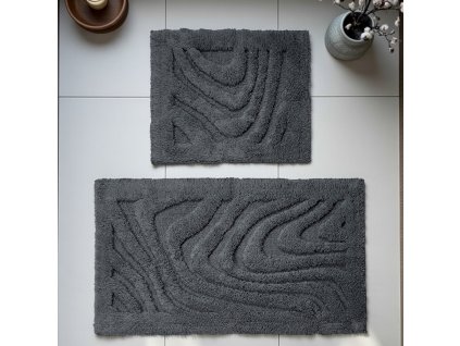 Sada koupelnových koberečků BOSTON 11 - grafitová
