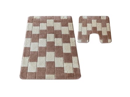 Sada koupelnových koberečků Montana XL s výřezem - béžová