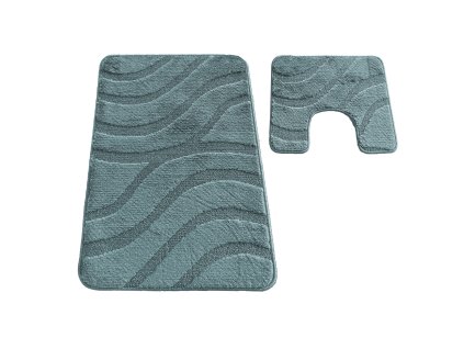 Sada koupelnových koberečků Sympho s výřezem - perská modrá