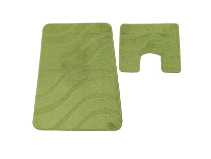 Sada koupelnových koberečků Sympho s výřezem - jarní zelená